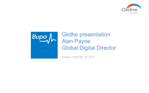 Glidhe presentation Alan Payne Global Digital Director