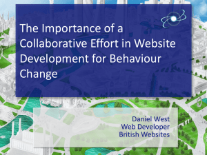 The Importance of a Collaborative Effort in Website Development for Behaviour Change