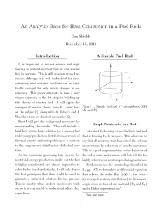 An Analytic Basis for Heat Conduction in a Fuel Rods Introduction
