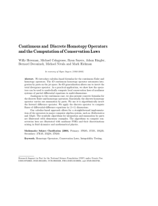 Continuous and Discrete Homotopy Operators and the Computation of Conservation Laws