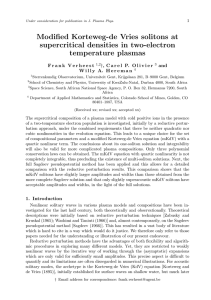 Modified Korteweg-de Vries solitons at supercritical densities in two-electron temperature plasmas
