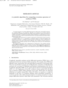 RESEARCH ARTICLE A symbolic algorithm for computing recursion operators of nonlinear PDEs