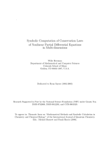 Symbolic Computation of Conservation Laws of Nonlinear Partial Differential Equations in Multi-dimensions