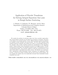 Application of Wavelet Transforms for Solving Integral Equations that arise