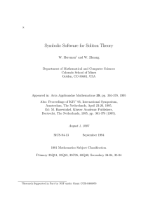 Symbolic Software for Soliton Theory