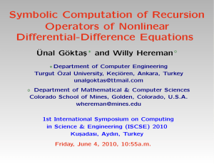 Symbolic Computation of Recursion Operators of Nonlinear Differential-Difference Equations ¨