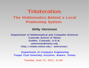 Trilateration : The Mathematics Behind a Local Positioning System