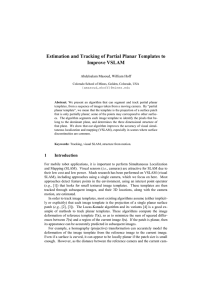 Estimation and Tracking of Partial Planar Templates to Improve VSLAM