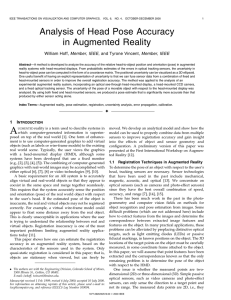 Analysis of Head Pose Accuracy in Augmented Reality