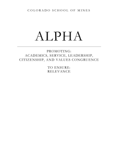 ALPHA  PROMOTING: ACADEMICS, SERVICE, LEADERSHIP,
