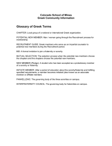 Glossary of Greek Terms  Colorado School of Mines Greek Community Information
