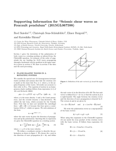 Supporting Information for “Seismic shear waves as Foucault pendulum” (2015GL067598) Roel Snieder
