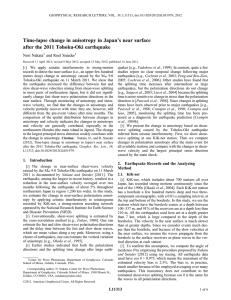 Time-lapse change in anisotropy in Japan’s near surface Nori Nakata