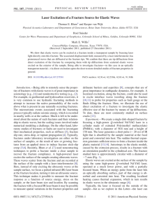 Laser Excitation of a Fracture Source for Elastic Waves *