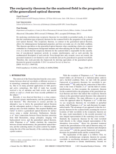 The reciprocity theorem for the scattered field is the progenitor