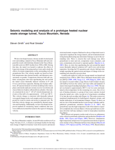Seismic modeling and analysis of a prototype heated nuclear