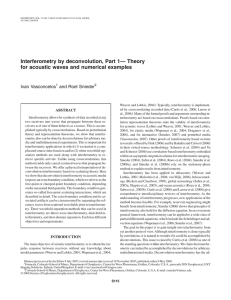 Interferometry by deconvolution, Part 1— Theory Ivan Vasconcelos and Roel Snieder
