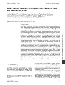 Spectral element modelling of fault-plane reflections arising from fluid pressure distributions †