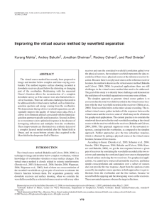 Improving the virtual source method by wavefield separation Kurang Mehta