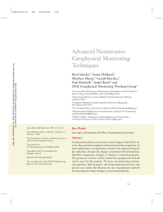 Advanced Noninvasive Geophysical Monitoring Techniques