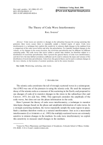 The Theory of Coda Wave Interferometry Pure and Applied Geophysics R S