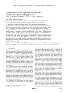 Constraining the source separation with coda wave