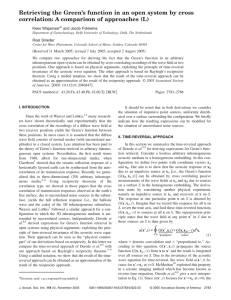 Retrieving the Green’s function in an open system by cross