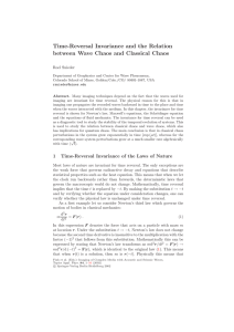 Time-Reversal Invariance and the Relation between Wave Chaos and Classical Chaos
