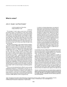 What is noise?  John A. Scales and Roel Snieder