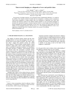 Time-reversed imaging as a diagnostic of wave and particle chaos