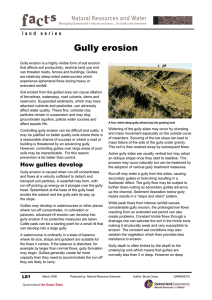 Gully erosion Natural Resources and Water