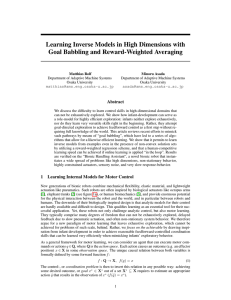 Learning Inverse Models in High Dimensions with