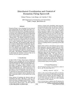 Distributed  Coordination and  Control Formation Flying  Spacecraft P.