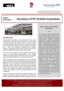 Hereditary ATTR Thr60Ala Amyloidosis Patient Information What causes ATTR Thr60Ala