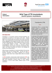 Wild Type ATTR Amyloidosis (Senile Systemic Amyloidosis) Patient Information