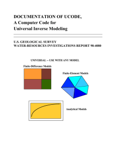 DOCUMENTATION OF UCODE, A Computer Code for Universal Inverse Modeling