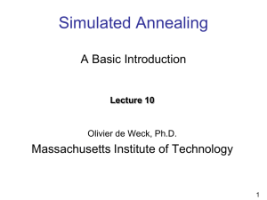 Simulated Annealing A Basic Introduction Massachusetts Institute of Technology Olivier de Weck, Ph.D.