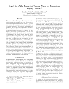 Analysis of the Impact of Sensor Noise on Formation Flying Control 1