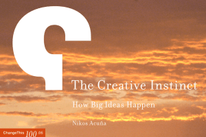 The Creative Instinct 100 How Big Ideas Happen Nikos Acuña