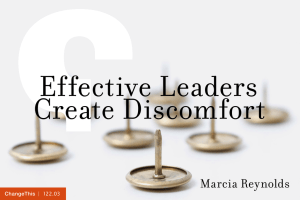 Effective Leaders Create Discomfort Marcia Reynolds
