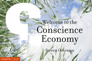 Conscience Economy  Welcome to the