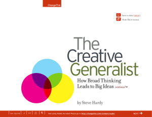 Creative Generalist The