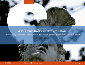 What the Romans Didn’t Know: By Flip Flippen 34.02