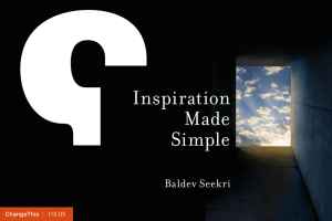 Inspiration Made Simple Baldev Seekri
