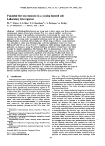 Funneled flow mechanisms in  a  sloping layered soil: