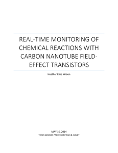 REAL-TIME MONITORING OF CHEMICAL REACTIONS WITH CARBON NANOTUBE FIELD-