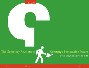 The Necessary Revolution: Creating a Sustainable Future  Peter Senge and Bryan Smith