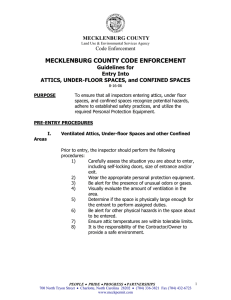 MECKLENBURG COUNTY CODE ENFORCEMENT MECKLENBURG COUNTY Guidelines for Entry Into