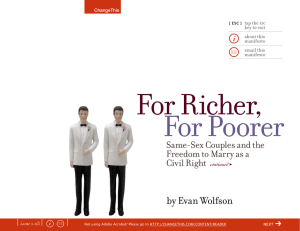 For Richer, For Poorer by Evan Wolfson Same-Sex Couples and the