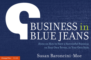 BUSINESS BLUE JEANS in Susan Baroncini-Moe